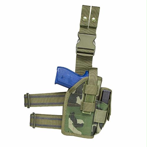 Drop Leg Universal Holster - Woodland Camouflage