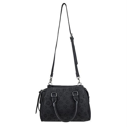 Daisy Crossbody Satchel - Black