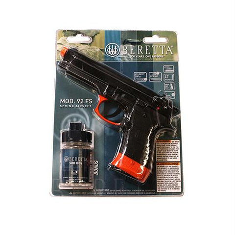 Beretta M92 FS, Spring Airshot BBs Pistol, 6mm, 12 Rounds