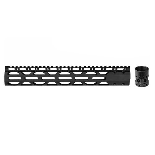 Slim AR-15 Free-Float Forend Package - 12", Black