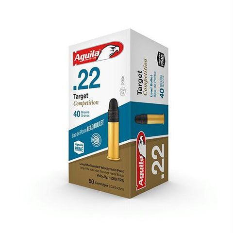 .22 Long Rifle (LR) - Target Ammunition, 40 Grains, Lead Round Nose, Per 50