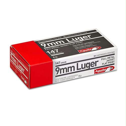 9mm Luger - 147 Grains, Full Metal Jacket Flat Point, Per 50