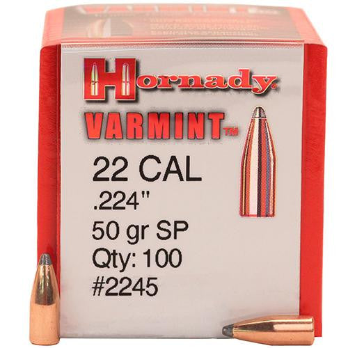 22 Caliber Bullets - (.224) 50 Gr SP (Per 100)