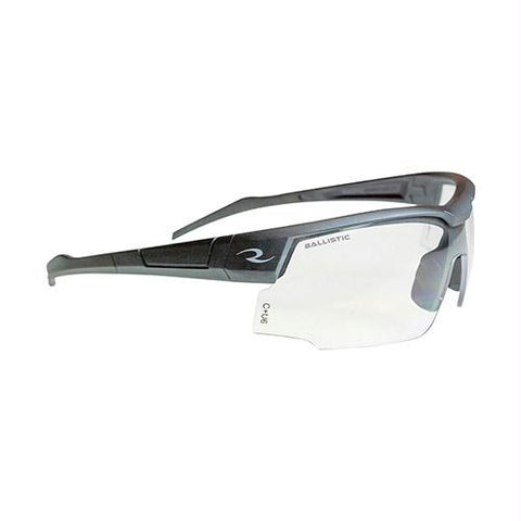 Skybow Shooting Glasses, Blue-Gray Frame, Clear Lens