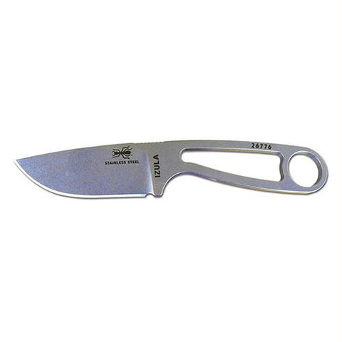 Neck Knife - Fixed 2.875" 440C Stainless Steel Blade, Black Sheath, Clip Plate