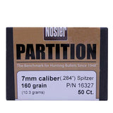 7mm Bullets - Partition, 160 Grains, Spitzer, Per 50