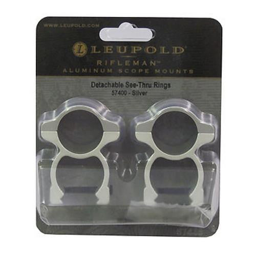 Rifleman Detachable Rings - See Thru High Silver