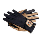 Mesh Back Shooting Gloves - Tan-Black, Medium