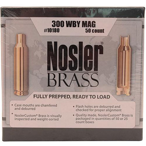 Custom Reloading Brass - 300 Weatherby Magnum, Per 50