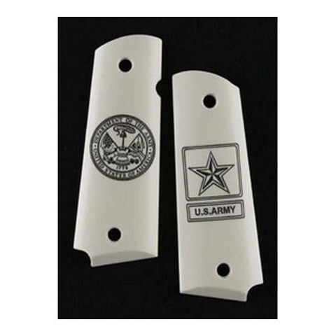 Scrimshaw Grips - Army Insignia