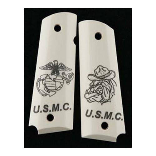 Scrimshaw Grips - Marine Insignia