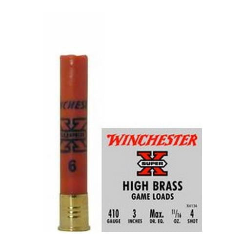 410 Gauge - Super-X, High Brass Game, 3", 11-16 oz, #4 Lead Shot, Per 25