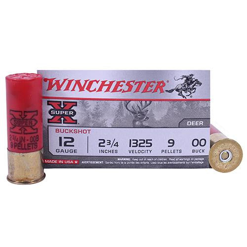 12 Gauge - Super X, 2 3-4", 9 Pellets 00 Buck, (Per 5)