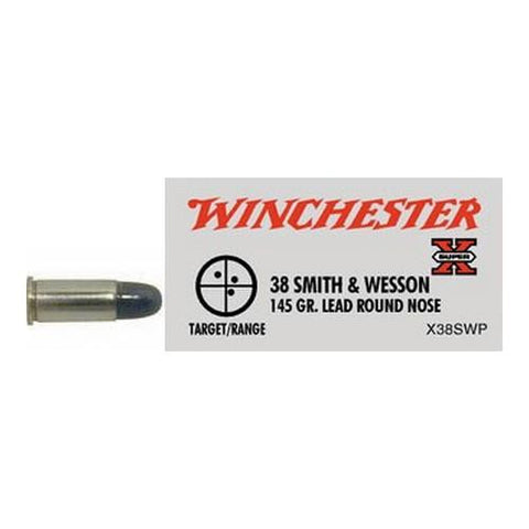 38 Smith & Wesson Super-X, 145 Grains, Lead Round Nose, Per 50