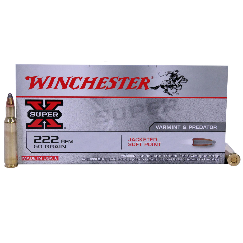 222 Remington Super-X, 50 Grains, Pointed Soft Point, Per 20