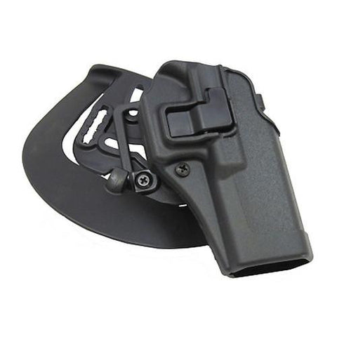 Serpa CQC, Belt & Paddle Holster, Plain Matte Black Finish - Glock 17-22-31, Right Hand