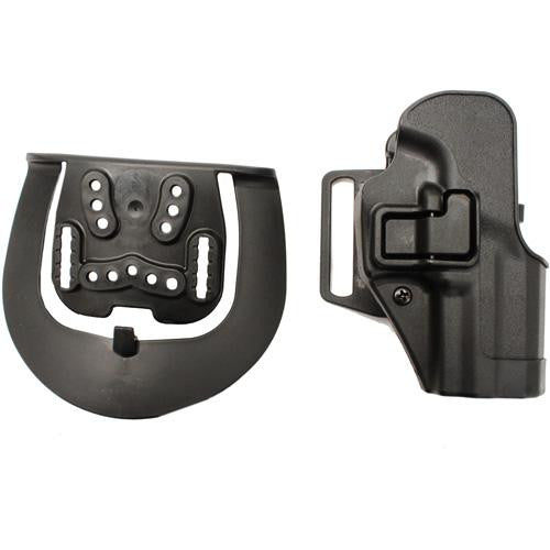 Serpa CQC, Belt & Paddle Holster, Plain Matte Black Finish - H&K P2000, Right Hand