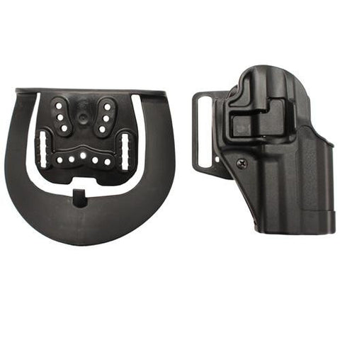 Serpa CQC, Belt & Paddle Holster, Plain Matte Black Finish - H&K P30, Right Hand