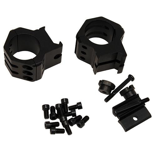 Tactical Rings - High, 6 Point, Matte Black