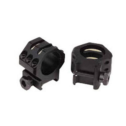 Tactical Rings - 30mm, High, 6 Point, Matte Black