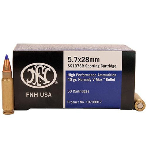 5.7x28mm FN - 40 Grains, Hornady V-Max, Per 50