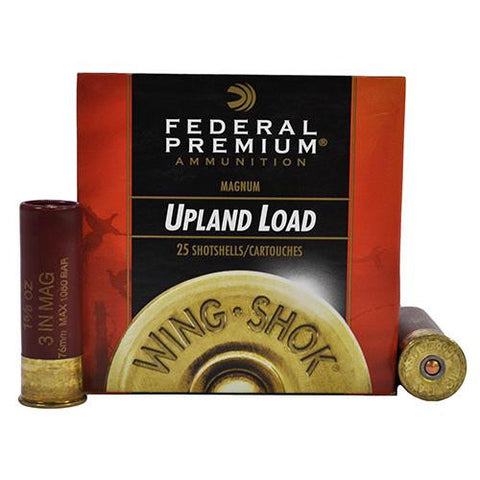 12 Gauge - Premium Wing Shok High Velocity, 3", 1 5-8 oz, #4 Lead Shot, Per 25