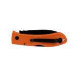 Dozier Folding Hunter - Blaze Orange, Black Clip, Straight Edge