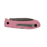 Dozier Folding Hunter - Pink, Silver Clip, Straight Edge