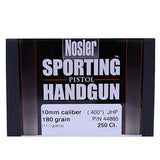 10mm Bullets - Sporting Handgun, 180 Grains, Jacketed Hollow Point, Per 250