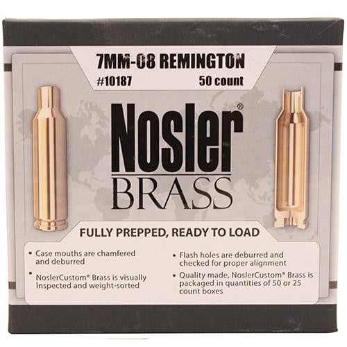 Custom Reloading Brass - 7mm-08 Remington, Per 50