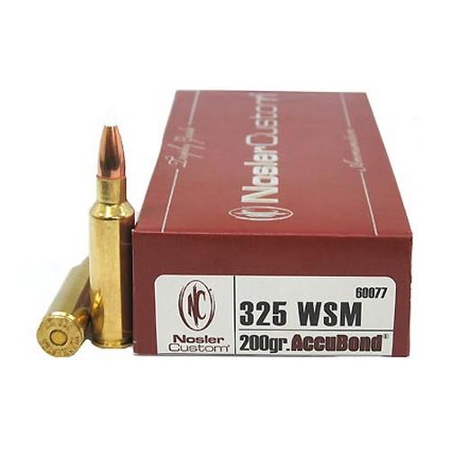 325 WSM Trophy Grade Ammunition, 200 Grains, AccuBond, Per 20