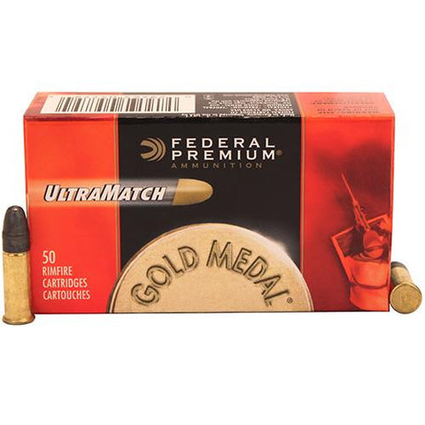 22 Long Rifle - Premium Gold Medal, 40 Grains, Lead Ultra Match, Per 50