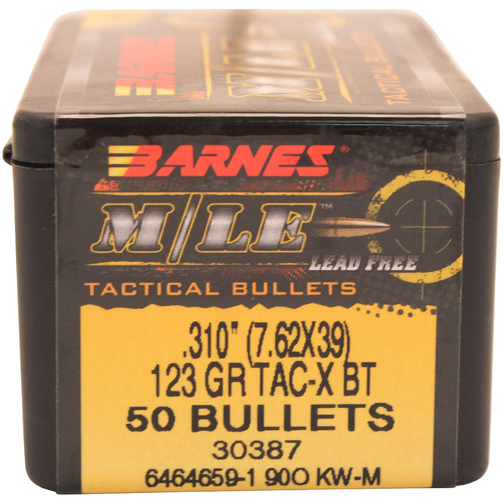 7.62x39mm Caliber Bullets - TAC-X, 123 Grains, Hollow Point Boat Tail (HPBT) Lead-Free, Per 50