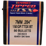 284 Caliber-7mm Bullets - Tipped Triple-Shock X, 150 Grains, Spitzer Boat Tail Lead-Free, Per 50