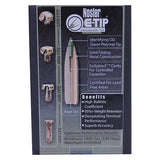 25 Caliber Bullets - E-Tip, 100 Grains, Spitzer Boat Tail Lead Free, Per 50