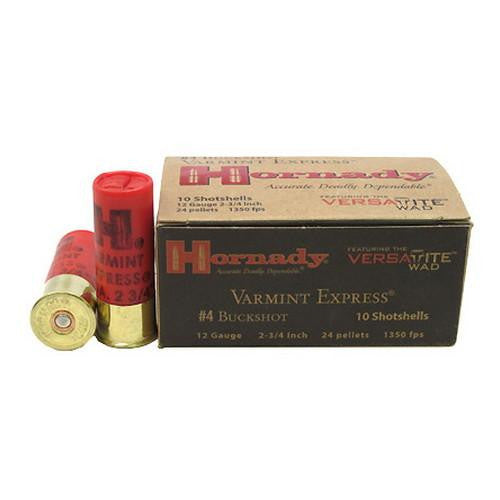 12 Gauge Buckshot - Varmint Express, #4 Buckshot, 10 per Box