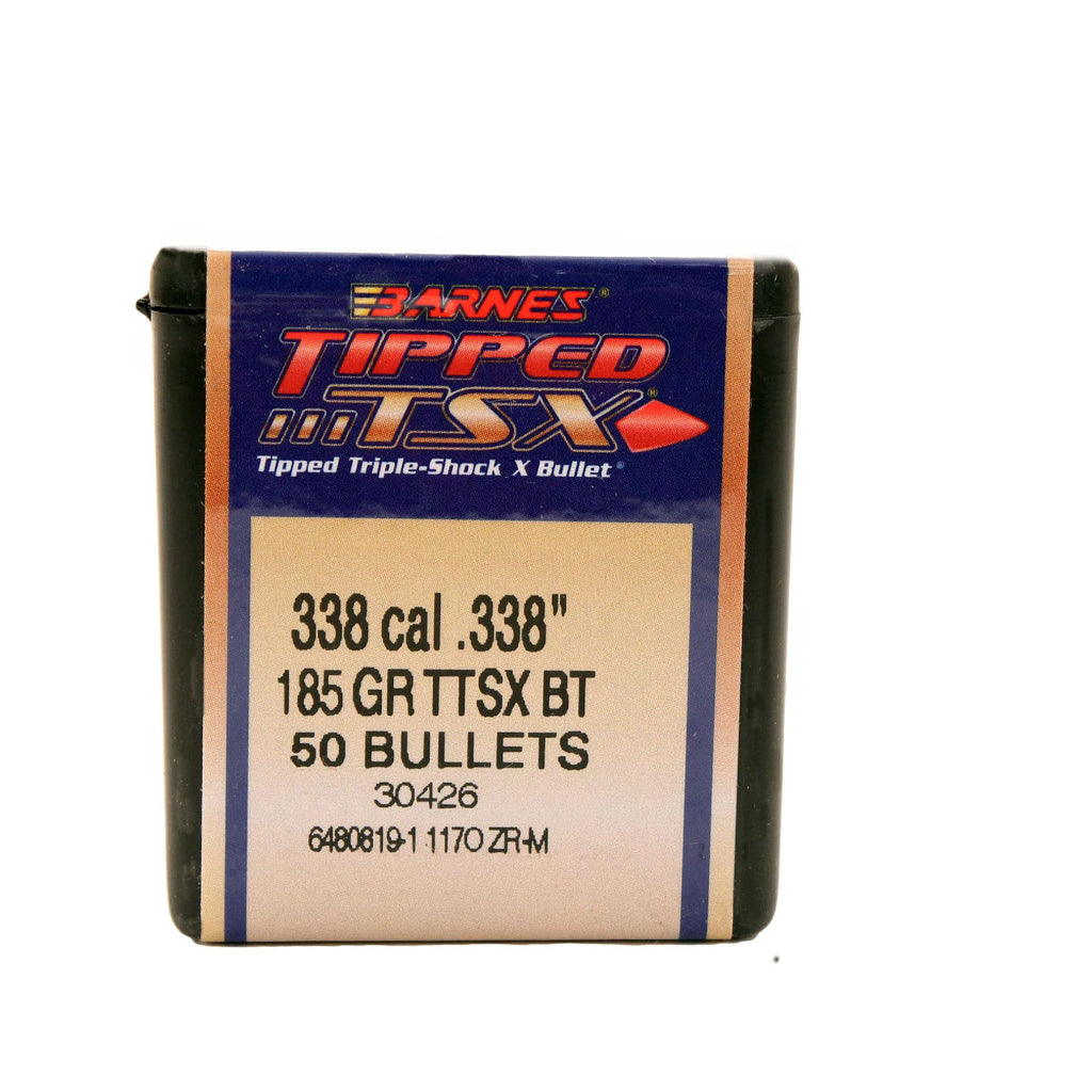 338 Caliber Bullets - Tipped Triple-Shock X, 185 Grains, Spitzer Boat Tail (SBT) Lead-Free, Per 50