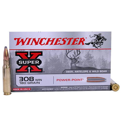 308 Winchester - Super-X, 180 Grains, Power-Point, Per 20