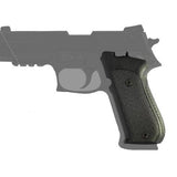 Sig P220 Single Action Only, Checkered Aluminum G10, Grip Panels - Black