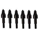 Black Aluminum 20" Bolts Vane - 6 Pack