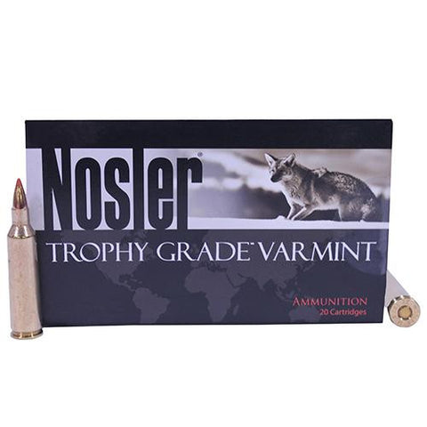 22-250 Remington Ammunition - Trophy Grade, 40 Grains, Ballistic Tip Lead-Free Varmint, Per 20