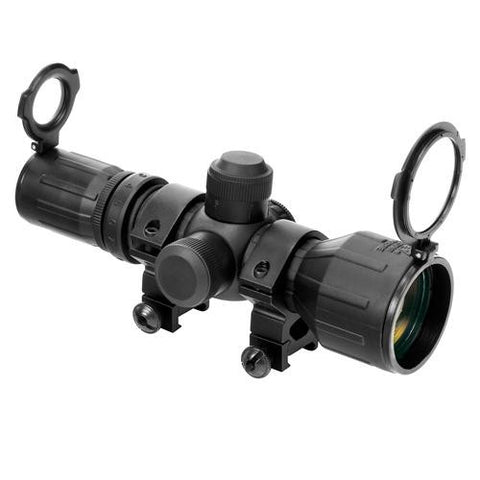 Rubber Tactical-Double Illumination Series Scope - 3-9x42 Red-Green Illuminated Reticle,  Ruby Lens