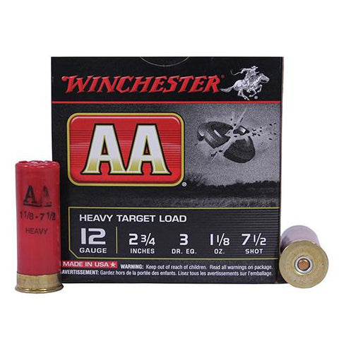 12 Gauge - AA Heavy Target, 2 3-4", 1 1-8 oz, # 7 1-2 Lead Shot, Per 25