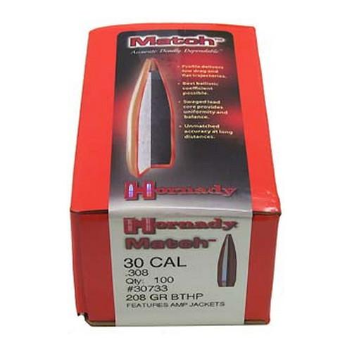 30 Caliber Bullets - .308" 208Gr BTHP Match-100