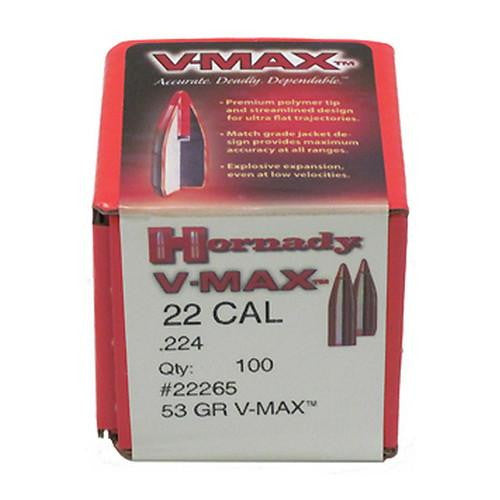 22 Caliber Bullets - (.224) 53 Gr V-Max-100