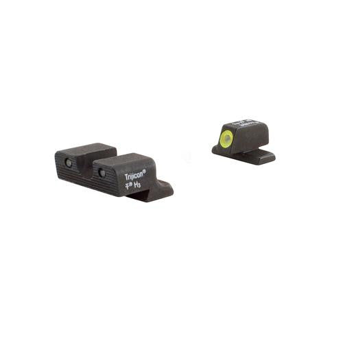 HD Night Sight Set - Yellow Front, Springfield XD Series