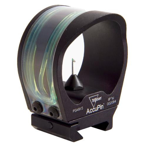 AccuPin Bow Sight - Green, Matte Black, Rail Grabber Mount