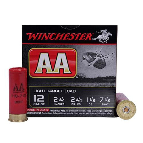 12 Gauge - AA Light Target, 2 3-4", 1 1-8 oz, # 7 1-2 Lead Shot, Per 25