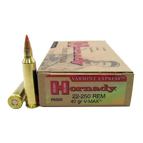 22-250 Remington - 40 Gr V-Max (Per 20)