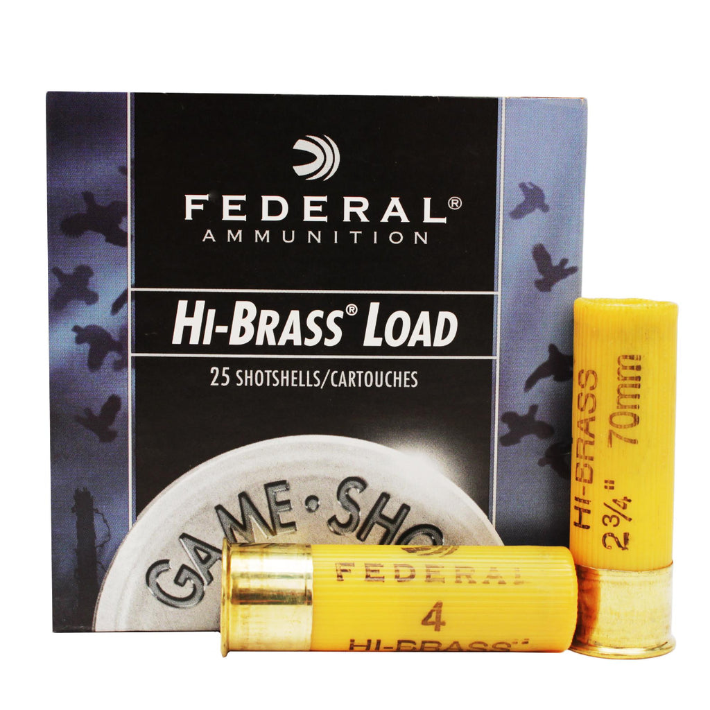 20 Gauge - Game-Shok High Brass, 2 3-4", 1 oz, #4 Lead Shot, Per 25